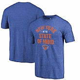 New York Knicks Royal New York State Hometown Collection Fanatics Branded Tri-Blend T-Shirt,baseball caps,new era cap wholesale,wholesale hats